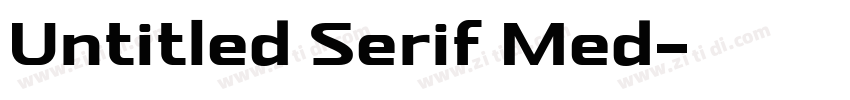 Untitled Serif Med字体转换